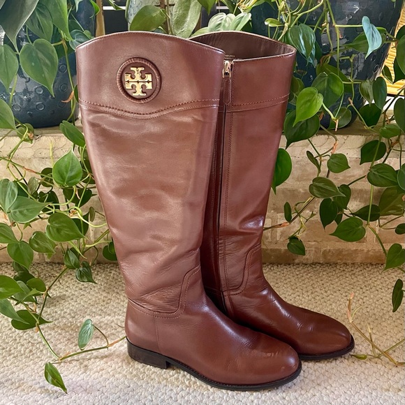 AUTHENTIC TORY BURCH ASHLYNN RIDING BOOTS - Picture 1 of 14